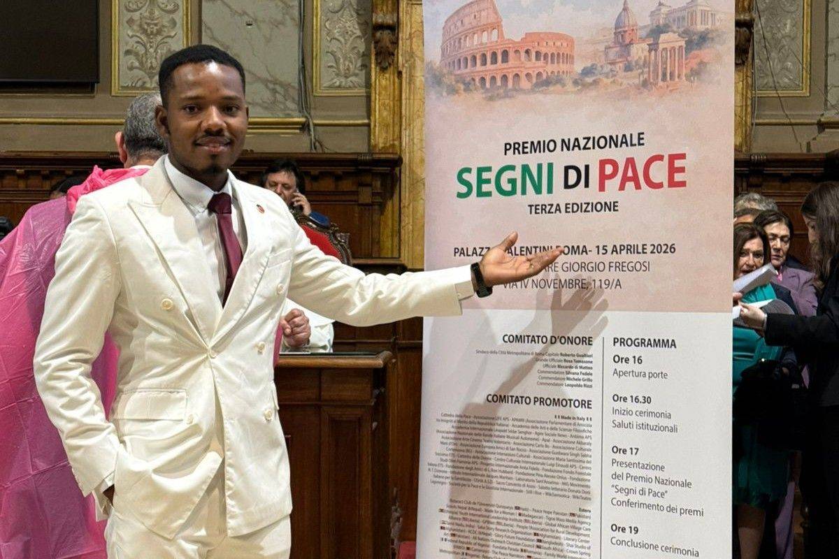 Jean Gardy Charles : Jeune Haïtien lauréat du Peace Award Italy 2026, honoré au Palazzo Valentini à Rome